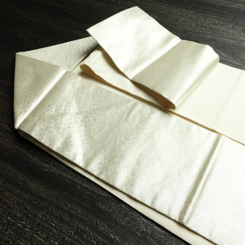 名古屋帯 太鼓柄 正絹 幾何学柄・抽象柄 名古屋仕立て なごや帯 リサイクル帯 銀駒刺繍 帯 刺繍 箔 金・銀_画像21