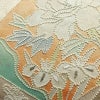 名古屋帯 太鼓柄 相良刺繍 正絹 花柄 名古屋仕立て なごや帯 リサイクル帯 帯 刺繍 クリーム_画像3