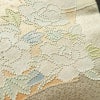 名古屋帯 太鼓柄 相良刺繍 正絹 花柄 名古屋仕立て なごや帯 リサイクル帯 帯 刺繍 クリーム_画像5