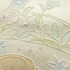 名古屋帯 太鼓柄 相良刺繍 正絹 花柄 名古屋仕立て なごや帯 リサイクル帯 帯 刺繍 クリーム_画像6