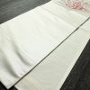 名古屋帯 太鼓柄 正絹 花柄 通し仕立て なごや帯 リサイクル帯 帯 金糸 銀糸 白_画像10