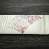 名古屋帯 太鼓柄 正絹 花柄 通し仕立て なごや帯 リサイクル帯 帯 金糸 銀糸 白_画像14