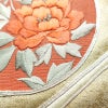 名古屋帯 太鼓柄 良品 正絹 花柄 名古屋仕立て なごや帯 リサイクル帯 帯 刺繍 引箔 銀駒刺繍 金・銀_画像6