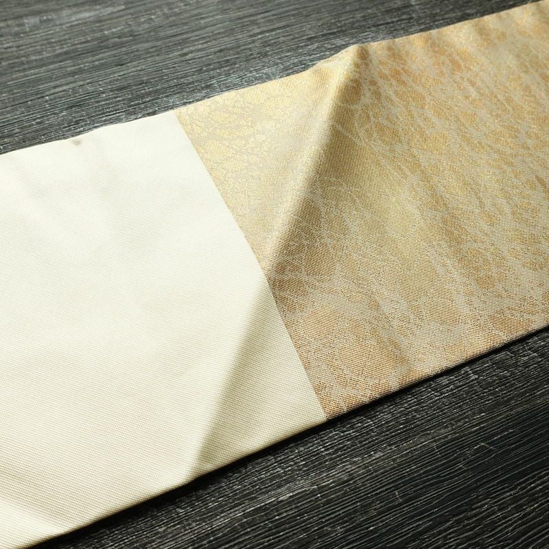 名古屋帯 太鼓柄 良品 正絹 花柄 名古屋仕立て なごや帯 リサイクル帯 帯 刺繍 引箔 銀駒刺繍 金・銀_画像14