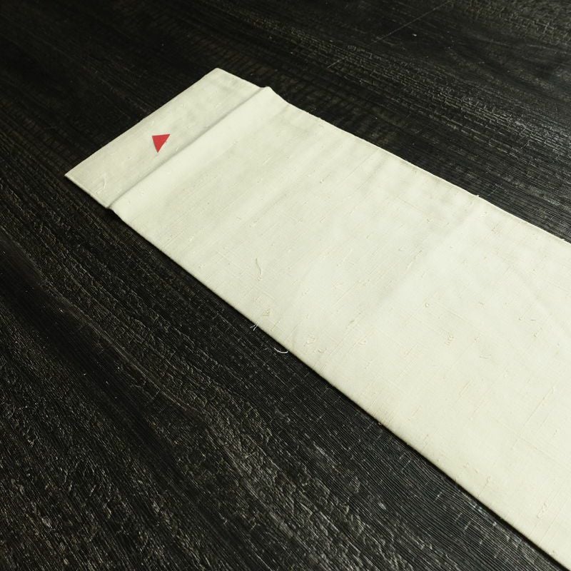 名古屋帯 太鼓柄 正絹 風景柄 名古屋仕立て なごや帯 リサイクル帯 帯 髭紬 シンプル クリーム_画像16