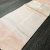 名古屋帯 太鼓柄 正絹 花柄 名古屋仕立て なごや帯 リサイクル帯 帯 金糸 ピンク_画像8