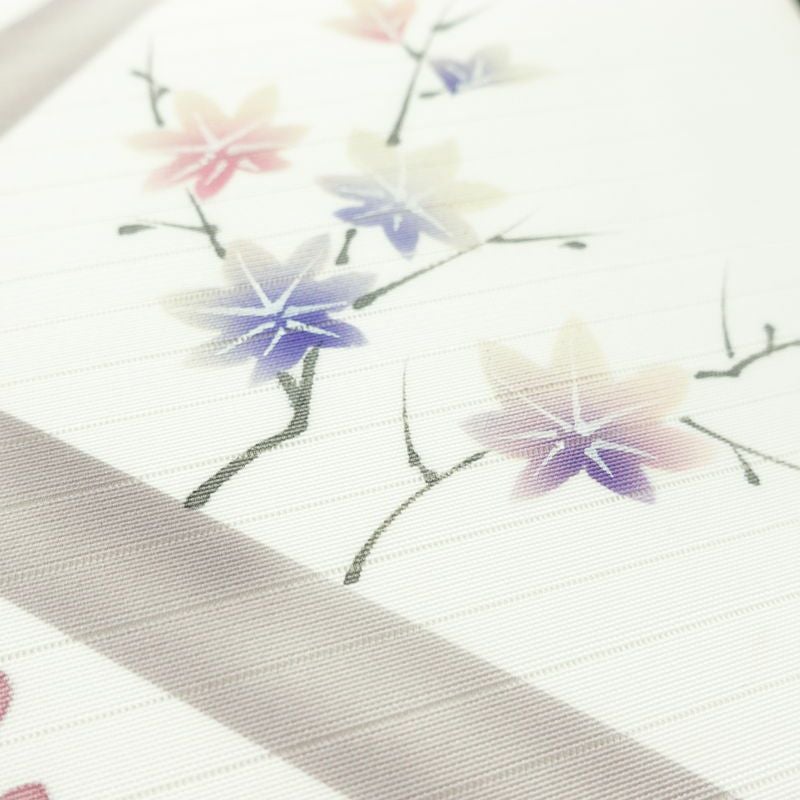 名古屋帯 太鼓柄 美品 夏用 ポリエステル 花柄 名古屋仕立て なごや帯 リサイクル帯 帯 シンプル 白_画像5