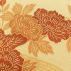 名古屋帯 太鼓柄 正絹 花柄 名古屋仕立て なごや帯 リサイクル帯 帯 黄・黄土色_画像3