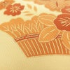 名古屋帯 太鼓柄 正絹 花柄 名古屋仕立て なごや帯 リサイクル帯 帯 黄・黄土色_画像6