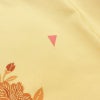 名古屋帯 太鼓柄 正絹 花柄 名古屋仕立て なごや帯 リサイクル帯 帯 黄・黄土色_画像13