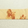 名古屋帯 太鼓柄 正絹 花柄 名古屋仕立て なごや帯 リサイクル帯 帯 黄・黄土色_画像14