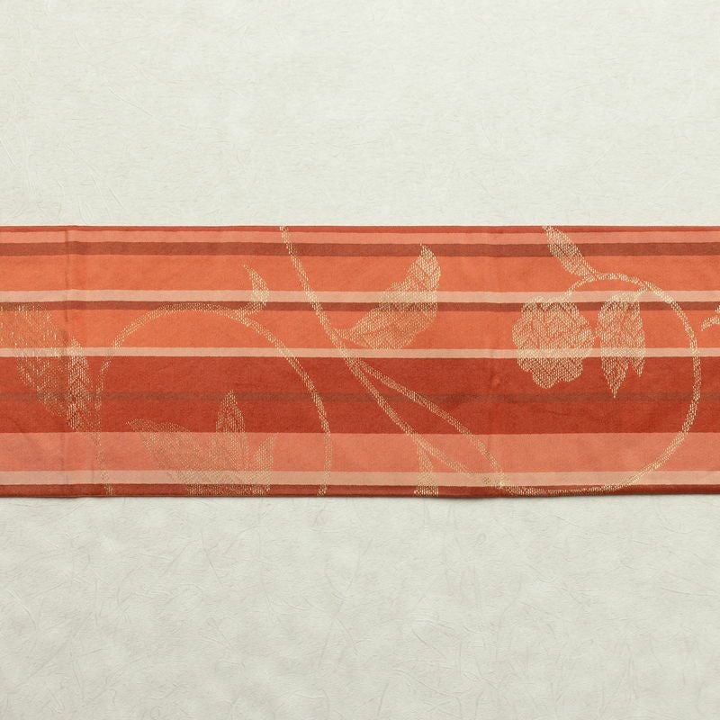 名古屋帯 六通柄 正絹 縞柄・線柄 名古屋仕立て なごや帯 リサイクル帯 帯 金糸 多色使い_画像14