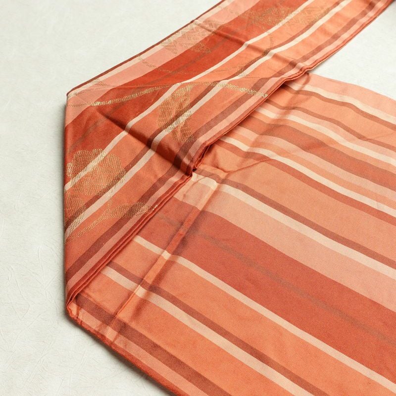 名古屋帯 六通柄 正絹 縞柄・線柄 名古屋仕立て なごや帯 リサイクル帯 帯 金糸 多色使い_画像19