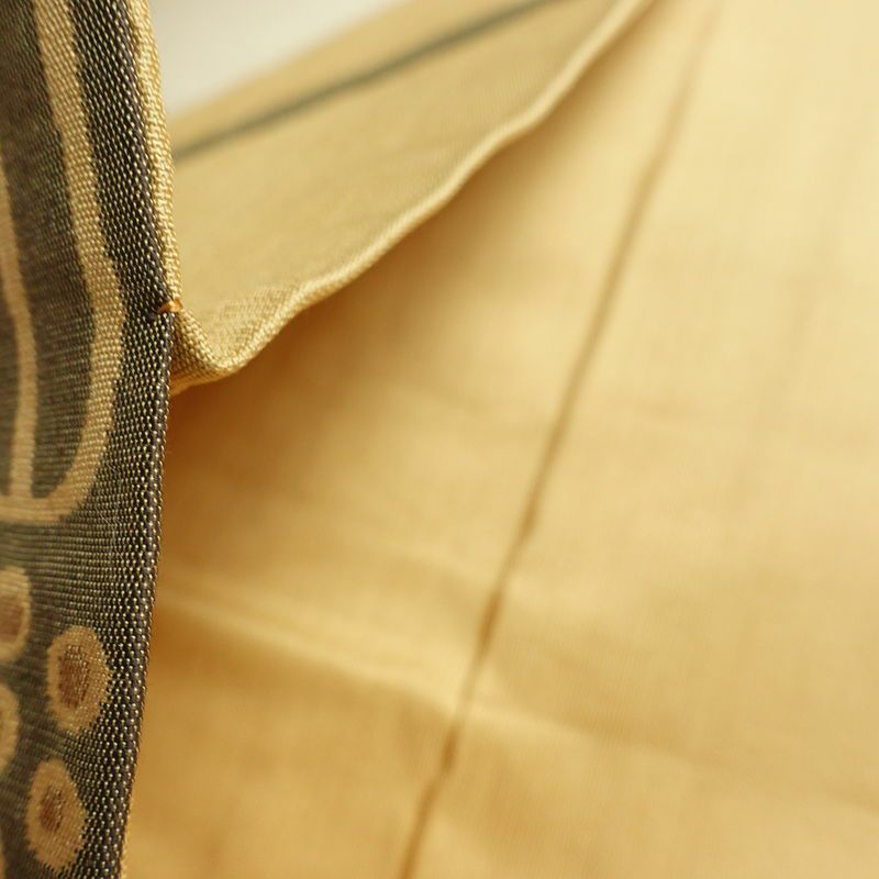 名古屋帯 六通柄 美品 正絹 人物・動物柄 名古屋仕立て なごや帯 リサイクル帯 帯 モダン ベージュ_画像20