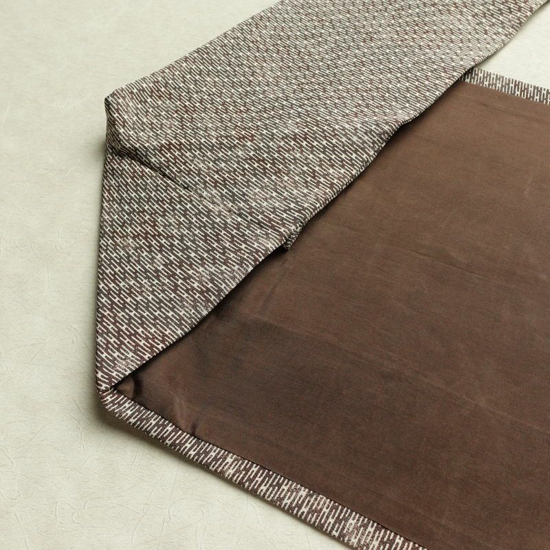 名古屋帯 全通柄 美品 正絹 古典柄 名古屋仕立て なごや帯 リサイクル帯 帯 茶_画像19