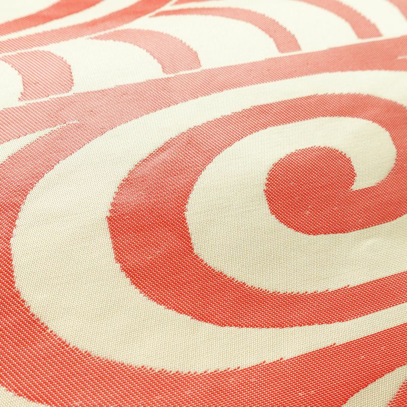 名古屋帯 六通柄 正絹 流水・波柄 名古屋仕立て なごや帯 リサイクル帯 帯 クリーム_画像5