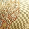 名古屋帯 六通柄 ふくれ織 正絹 幾何学柄・抽象柄 松葉仕立て なごや帯 リサイクル帯 帯 ベージュ_画像6