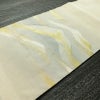 名古屋帯 太鼓柄 良品 正絹 風景柄 松葉仕立て なごや帯 リサイクル帯 帯 金糸 クリーム_画像12