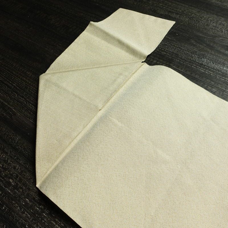 名古屋帯 太鼓柄 良品 正絹 風景柄 松葉仕立て なごや帯 リサイクル帯 帯 金糸 クリーム_画像16