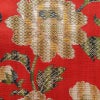 名古屋帯 全通柄 美品 正絹 花柄 松葉仕立て なごや帯 リサイクル帯 帯 菊 赤・朱_画像4