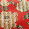 名古屋帯 全通柄 美品 正絹 花柄 松葉仕立て なごや帯 リサイクル帯 帯 菊 赤・朱_画像6