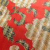 名古屋帯 全通柄 美品 正絹 花柄 松葉仕立て なごや帯 リサイクル帯 帯 菊 赤・朱_画像7
