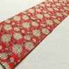 名古屋帯 全通柄 美品 正絹 花柄 松葉仕立て なごや帯 リサイクル帯 帯 菊 赤・朱_画像9