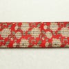 名古屋帯 全通柄 美品 正絹 花柄 松葉仕立て なごや帯 リサイクル帯 帯 菊 赤・朱_画像14