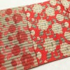 名古屋帯 全通柄 美品 正絹 花柄 松葉仕立て なごや帯 リサイクル帯 帯 菊 赤・朱_画像18
