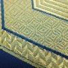 名古屋帯 太鼓柄 良品 ポリエステル 古典柄 名古屋仕立て なごや帯 リサイクル帯 帯 シンプル 青・紺_画像7