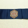 名古屋帯 太鼓柄 良品 ポリエステル 古典柄 名古屋仕立て なごや帯 リサイクル帯 帯 シンプル 青・紺_画像14