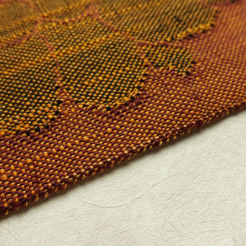 名古屋帯 六通柄 良品 正絹 木の葉・植物柄 名古屋仕立て なごや帯 リサイクル帯 帯 茶_画像12