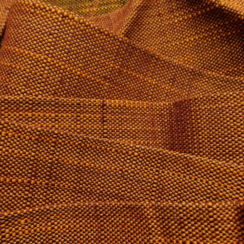 名古屋帯 六通柄 良品 正絹 木の葉・植物柄 名古屋仕立て なごや帯 リサイクル帯 帯 茶_画像18