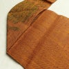 名古屋帯 六通柄 良品 正絹 木の葉・植物柄 名古屋仕立て なごや帯 リサイクル帯 帯 茶_画像19