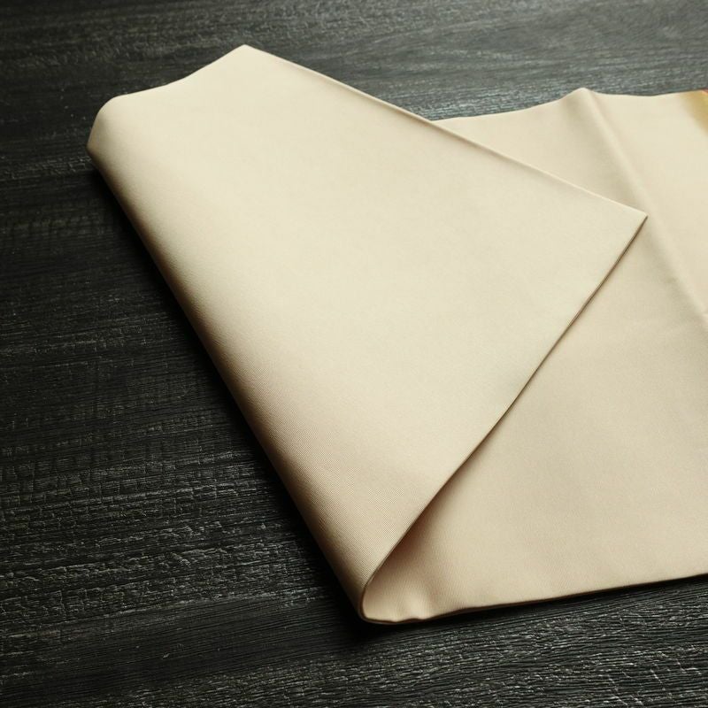 名古屋帯 太鼓柄 正絹 風景柄 名古屋仕立て なごや帯 リサイクル帯 帯 引箔 金彩 ベージュ_画像10