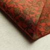 名古屋帯 全通柄 良品 正絹 木の葉・植物柄 名古屋仕立て なごや帯 リサイクル帯 帯 唐草 カジュアル 赤・朱_画像11