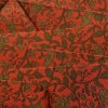 名古屋帯 全通柄 良品 正絹 木の葉・植物柄 名古屋仕立て なごや帯 リサイクル帯 帯 唐草 カジュアル 赤・朱_画像18