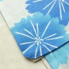 新品 浴衣 綿絽 国内染色 国内加工 女性用 絽 綿 ブルー 花 しつけ糸付き 未使用品 ゆかた モダン しっとり_画像9