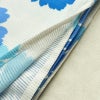 新品 浴衣 綿絽 国内染色 国内加工 女性用 絽 綿 ブルー 花 しつけ糸付き 未使用品 ゆかた モダン しっとり_画像11