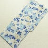 新品 浴衣 滝流れ織 国内染色 国内加工 女性用 綿 青 花 しつけ糸付き 未使用品 ゆかた レトロ シック モダン_画像2