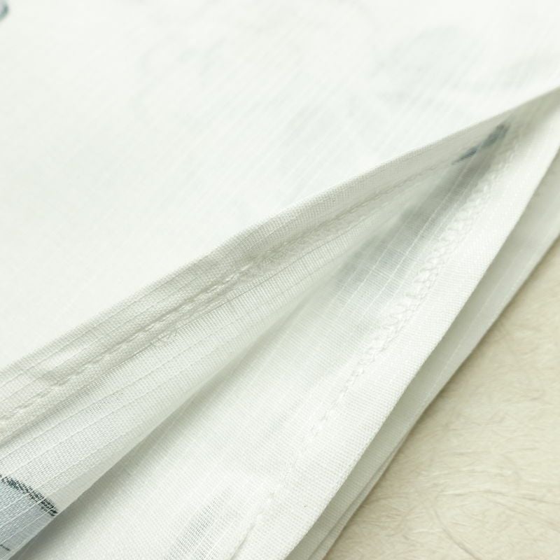 新品 浴衣 滝流れ織 国内染色 国内加工 女性用 綿 白 花 しつけ糸付き 未使用品 ゆかた レトロ シック モダン しっとり_画像11