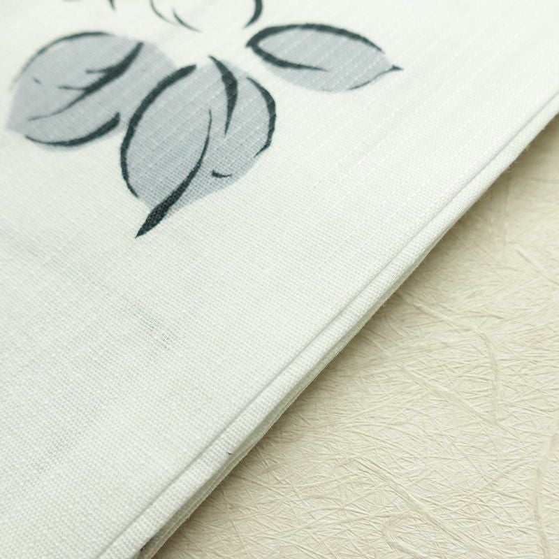 新品 浴衣 滝流れ織 国内染色 国内加工 女性用 綿 白 花 しつけ糸付き 未使用品 ゆかた レトロ シック モダン しっとり_画像13