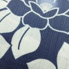 新品 浴衣 滝流れ織 国内染色 国内加工 女性用 綿 紺 花 しつけ糸付き 未使用品 ゆかた レトロ シック モダン_画像4