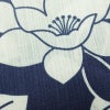 新品 浴衣 滝流れ織 国内染色 国内加工 女性用 綿 紺 花 しつけ糸付き 未使用品 ゆかた レトロ シック モダン_画像5