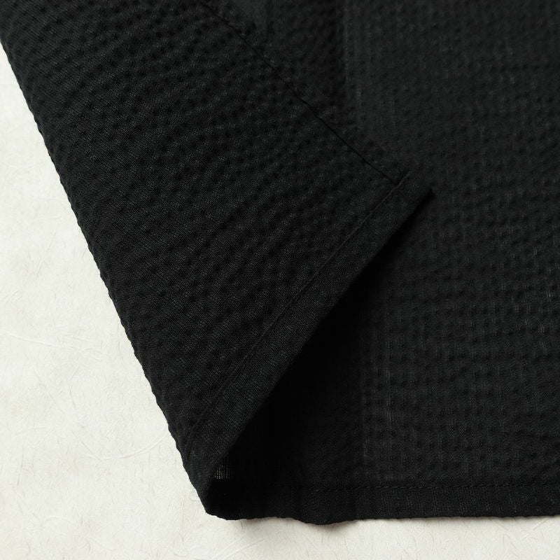 新品 男性用 浴衣 良品 綿 無地 単衣仕立て 身丈148cm 裄丈71.5cm 未使用品 黒_画像12