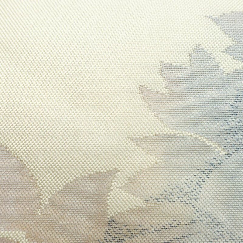 名古屋帯 太鼓柄 正絹 花柄 名古屋仕立て なごや帯 リサイクル帯 帯 シンプル 白_画像7