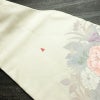 名古屋帯 太鼓柄 正絹 花柄 名古屋仕立て なごや帯 リサイクル帯 帯 シンプル 白_画像14