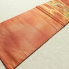 名古屋帯 太鼓柄 正絹 流水・波柄 名古屋仕立て なごや帯 リサイクル帯 帯 引箔 橙_画像8
