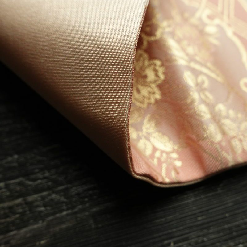 名古屋帯 六通柄 良品 正絹 古典柄 名古屋仕立て なごや帯 リサイクル帯 帯 箔 桜 蝶 ピンク_画像10