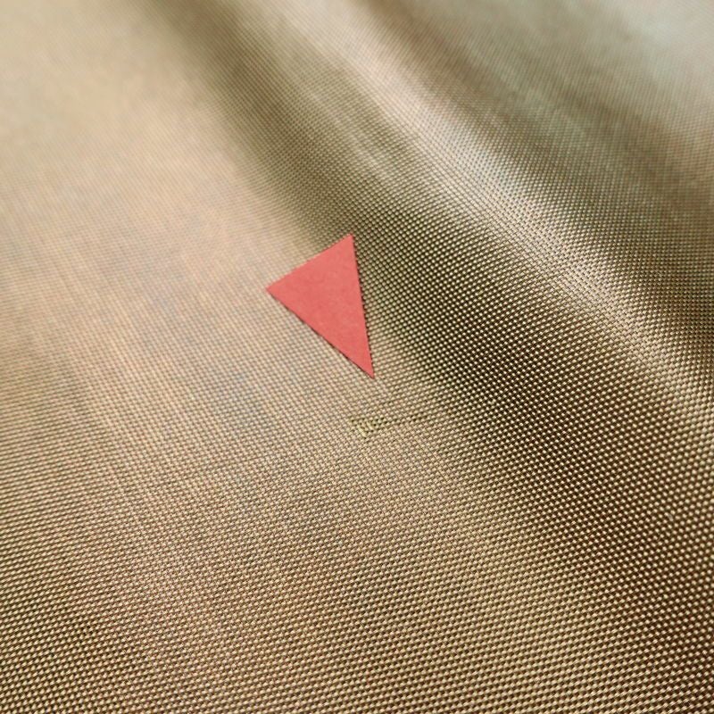 名古屋帯 太鼓柄 正絹 木の葉・植物柄 名古屋仕立て なごや帯 リサイクル帯 帯 芝 ベージュ_画像12